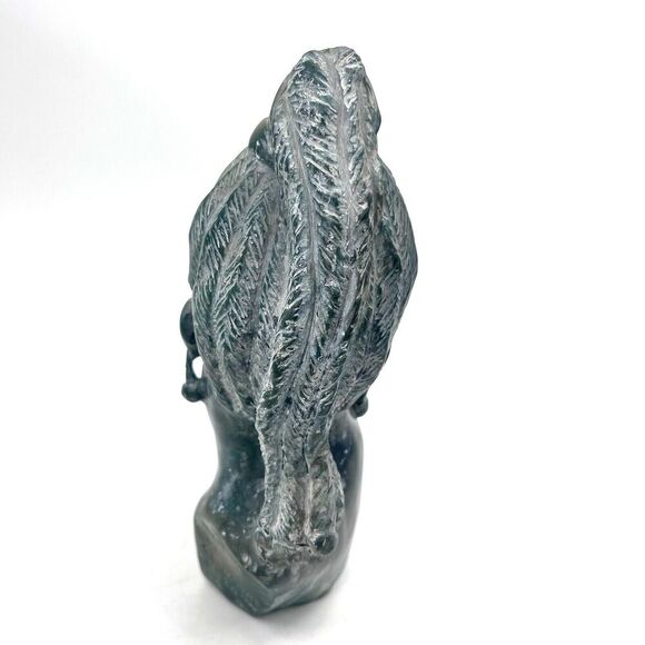 African Shona Girl Carved Verdite Statue Musikana by Reza Gladmore Zimbabwe - Picture 4 of 6